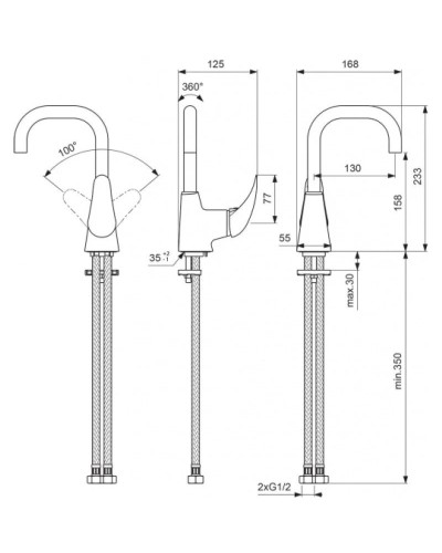 Смеситель для умывальника Vidima Орион BA232AA