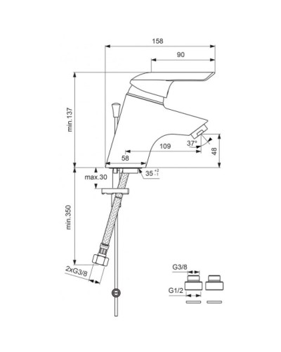 Смеситель для умывальника Vidima Сева II BA045AA