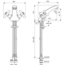 Смеситель для умывальника Vidima Ретро BA118LS