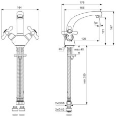Смеситель для умывальника Vidima Ретро BA119LS