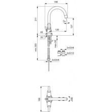 Смеситель для умывальника Vidima Сева Дуо BA111AA