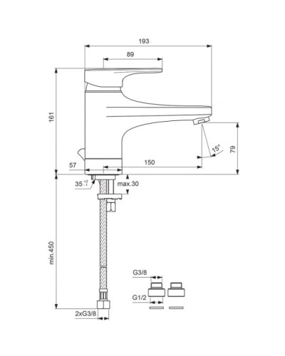 Смеситель для умывальника Vidima Видима Стрим BA090AA