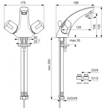 Смеситель для умывальника Vidima Флора BA141AA