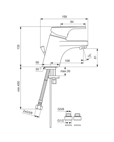 Смеситель для умывальника Vidima ВидимаФорм BA061AA