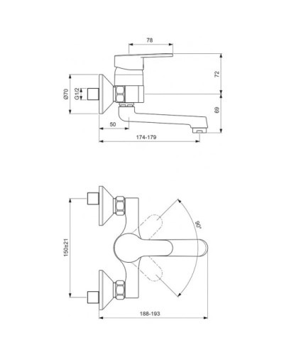 Смеситель для умывальника Vidima Сева Фреш BA027AA