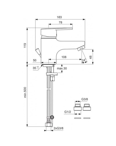 Смеситель для умывальника Vidima Сева Фреш BA026AA
