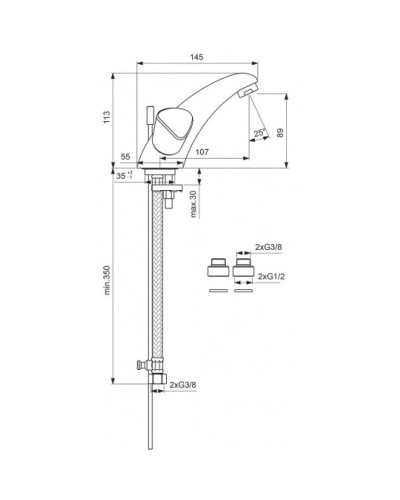 Смеситель для умывальника Vidima Сева Трио BA102AA
