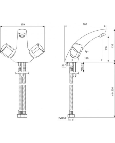 Смеситель для умывальника Vidima Эко BA162AA