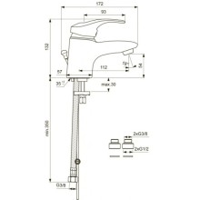 Смеситель для умывальника Vidima Сева Микс BA054AA