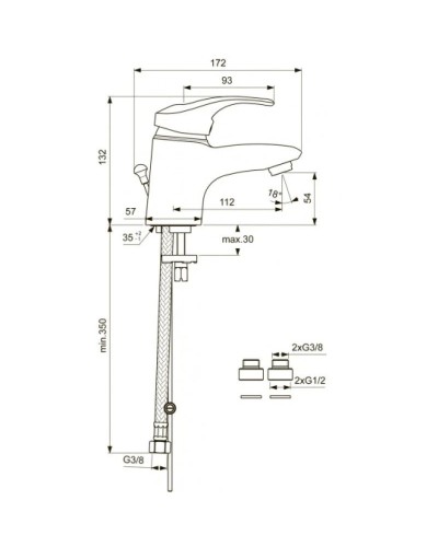 Смеситель для умывальника Vidima Сева Микс BA054AA