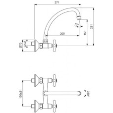 Смеситель для умывальника Vidima Ретро BA120AA
