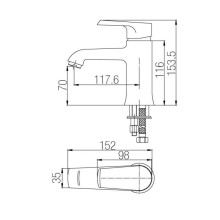 Смеситель для умывальника однорычажный Paulmark Leipzig LE311007