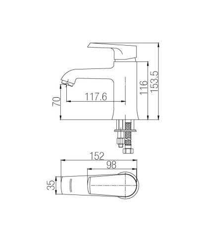 Смеситель для умывальника однорычажный Paulmark Leipzig LE311007