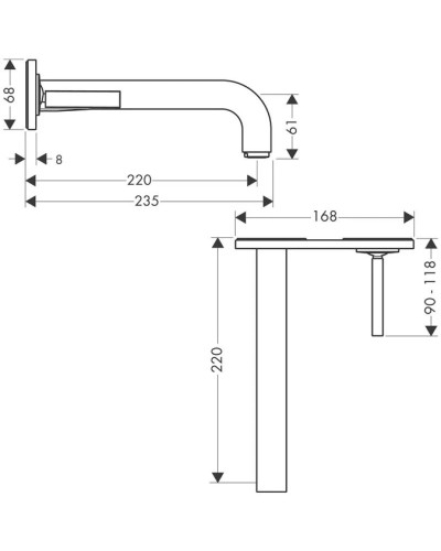 Смеситель для раковины с выпуском Axor Citterio 39115000