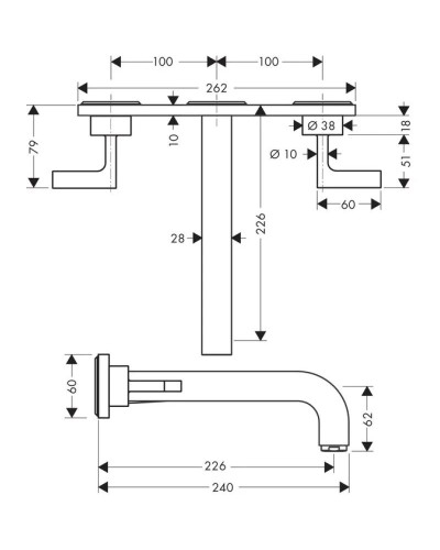 Смеситель для раковины с выпуском Axor Citterio 39148000