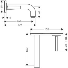 Смеситель для раковины с выпуском Axor Citterio 39112000