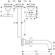 Смеситель для раковины с выпуском Axor Citterio 39143000