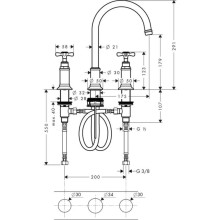 Смеситель для раковины с донным клапаном Axor Montreux 16513000