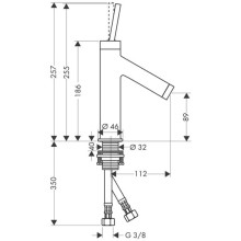 Смеситель для раковины с выпуском Axor Starck 10117000