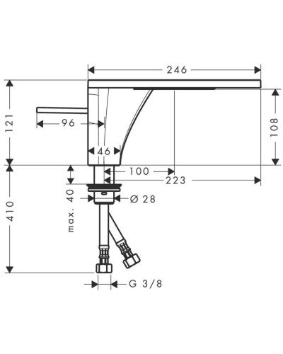 Смеситель для раковины с выпуском Axor Massaud 18010000