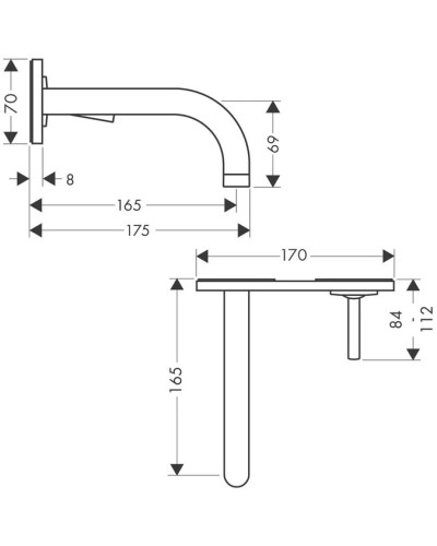 Смеситель для раковины с выпуском Axor Uno² 38112000