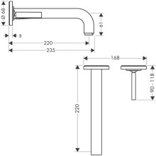 Смеситель для раковины с выпуском Axor Citterio 39116000