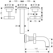 Смеситель для раковины с выпуском Axor Citterio 39313000
