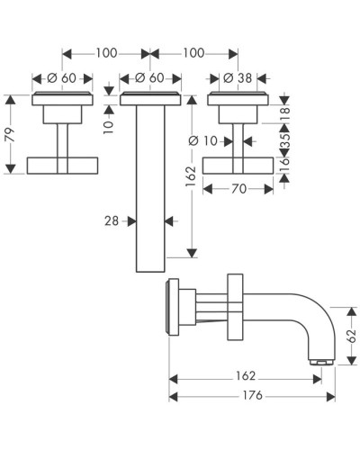 Смеситель для раковины с выпуском Axor Citterio 39313000