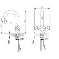 Смеситель для умывальника Lemark Pallada LM2606C