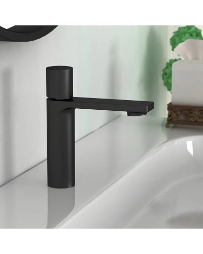 Смеситель для раковины без донного клапана Vincea Vogue VBF-4V3MB