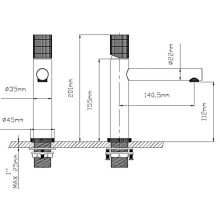 Смеситель для раковины без донного клапана Vincea Groove VBF-4G1BG4