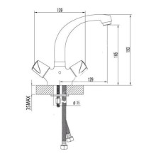 Смеситель для умывальника Lemark Dance LM2406С