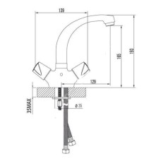 Смеситель для умывальника Lemark Dance LM2406С
