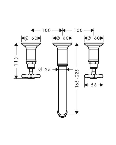 Смеситель для раковины Axor Montreux 16532820