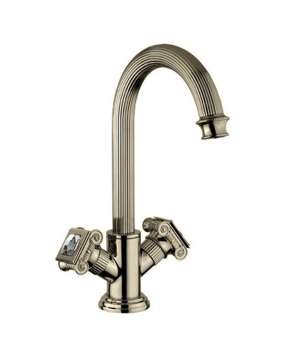 Смеситель на раковину с донным клапаном бронза, ручки Swarovski Cezares Olimp OLIMP-LS2-02-Sw