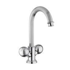 Смеситель на раковину с донным клапаном хром, ручки металл Cezares Olimp OLIMP-LS2-01-M