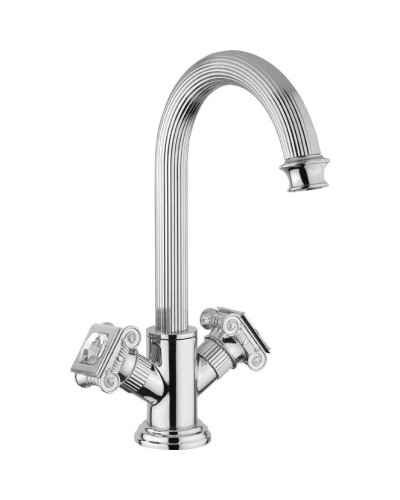 Смеситель на раковину с донным клапаном, ручки Swarovski Cezares Olimp OLIMP-LS2-01-Sw