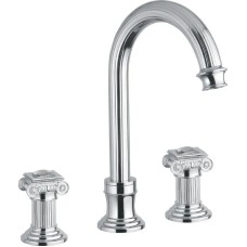 Смеситель на раковину на три отверстия хром, ручки swarovski Cezares Olimp OLIMP-BLS2-A-01-Sw