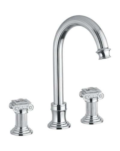Смеситель на раковину на три отверстия хром, ручки swarovski Cezares Olimp OLIMP-BLS2-A-01-Sw