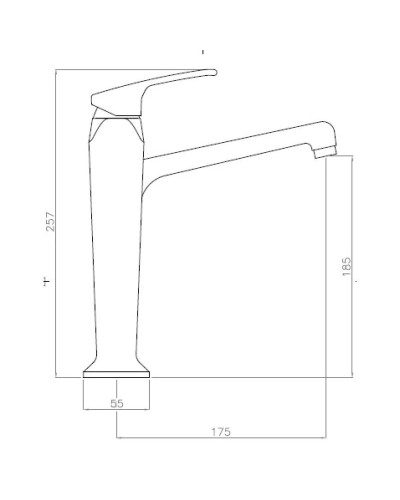 Смеситель на раковину однорычажный, высокий, с донным клапаном золото 24 карата Cezares Legend LEGEND-LSM2-A-03/24