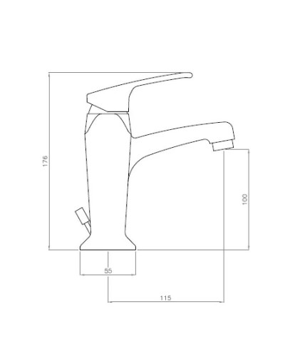 Смеситель на раковину однорычажный с донным клапаном золото 24 карата Cezares Legend LEGEND-LSM2-03/24