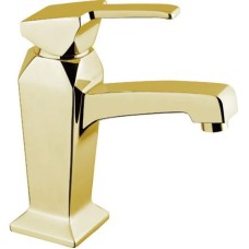 Смеситель на раковину однорычажный с донным клапаном золото 24 карата Cezares Legend LEGEND-LSM2-03/24