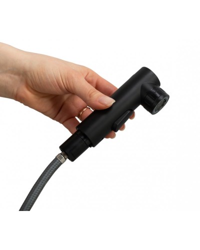 Смеситель для раковины без донного клапана с выдвижным изливом BelBagno BB-LVMD-NERO-W0 черный матовый