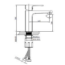 Смеситель для раковины AltroBagno Lamberto 0139 GrMt
