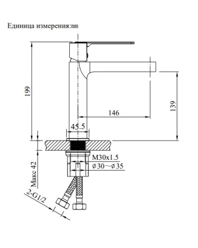 Смеситель для раковины AltroBagno Unione 0136 NeOp