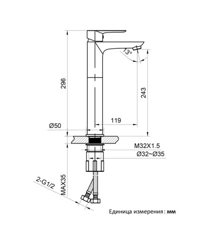 Смеситель для раковины AltroBagno Diretto 010209 Bi
