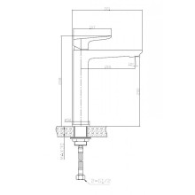 Смеситель для накладной раковины BelBagno ANCONA-LMC-CRM
