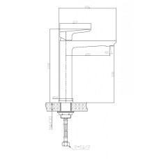 Смеситель для накладной раковины BelBagno ANCONA-LMC-CRM