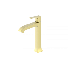 Смеситель для раковины высокий Wonzon & Woghand, Брашированное золото (WW-88019072-BG)