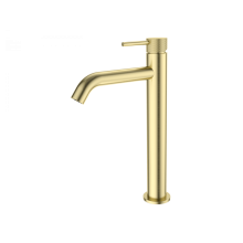 Смеситель для раковины высокий WONZON & WOGHAND, Брашированное золото (WW-H1062-BG)